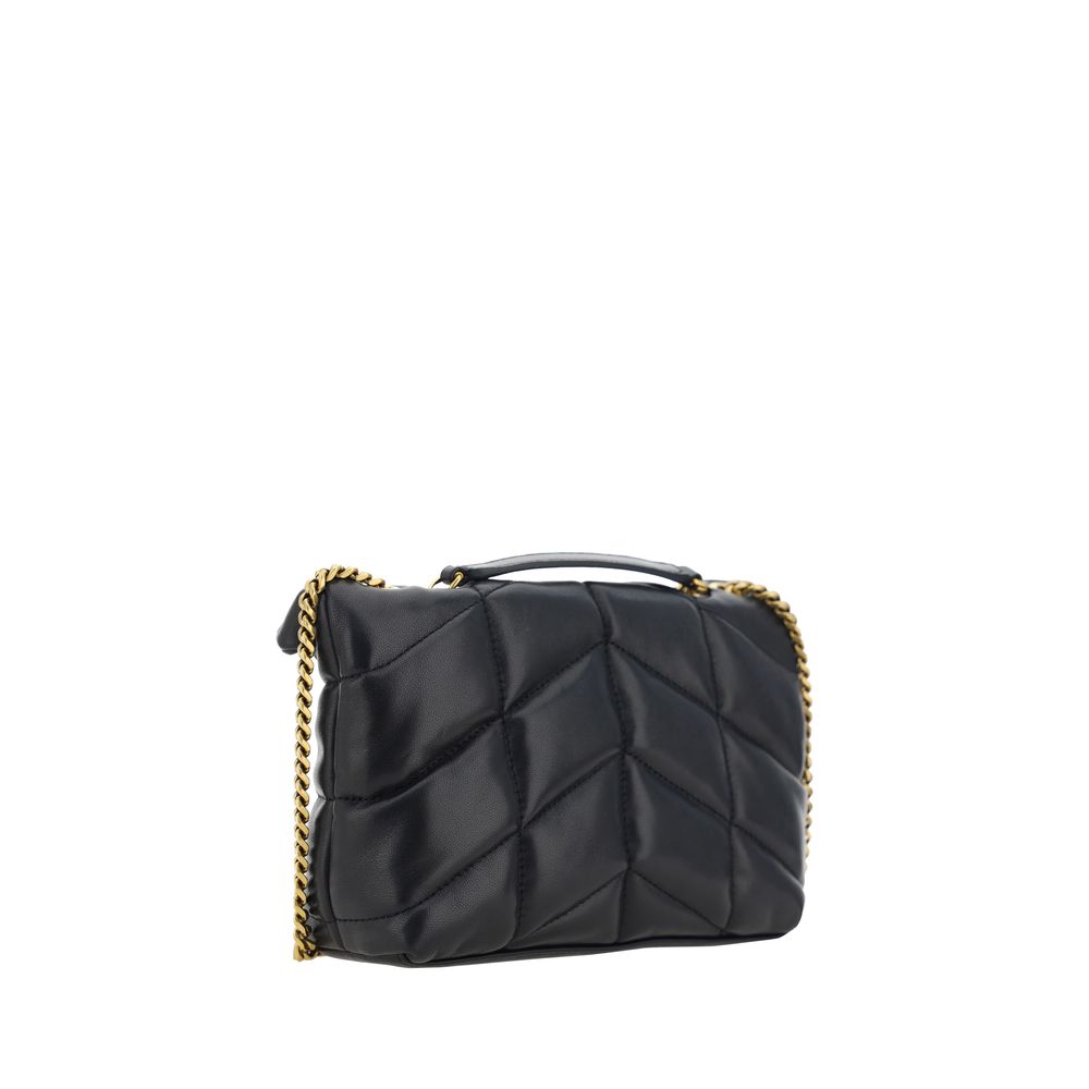 Saint Laurent Schwarze Lamm-Umhängetasche Ovis Aries Aries